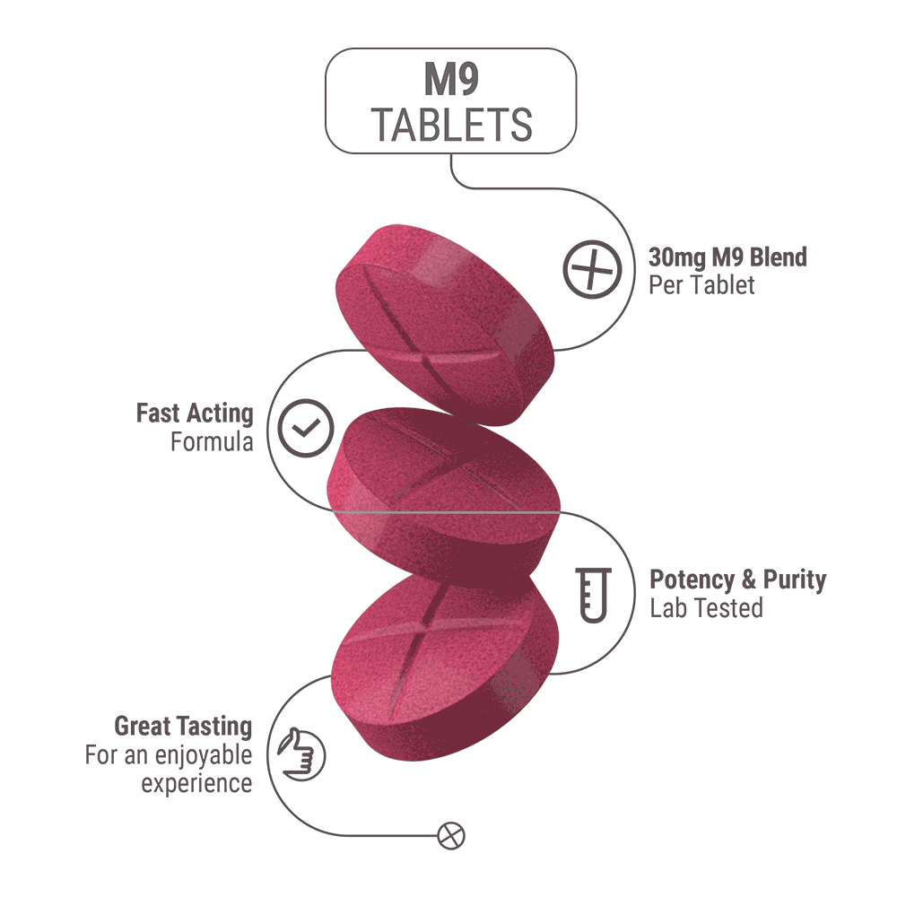 30mg M9 Blend Tablets - Strawberry - Simply Tabs - 5