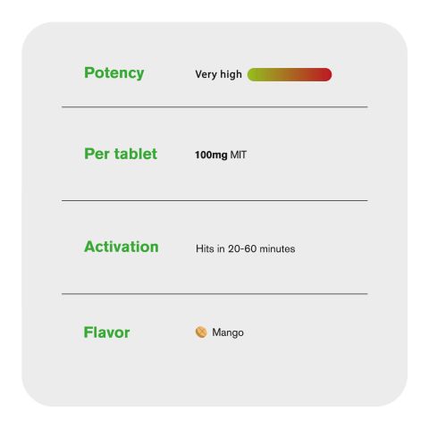 100mg Kratom Extract MIT-100 Tablets - Mango - Thumbnail 6