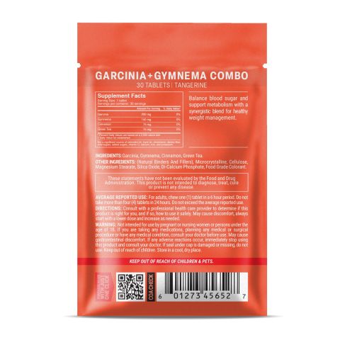 500mg - Garcinia + Gymnema Combo - Tangerine - Mood Tablets - Thumbnail 8