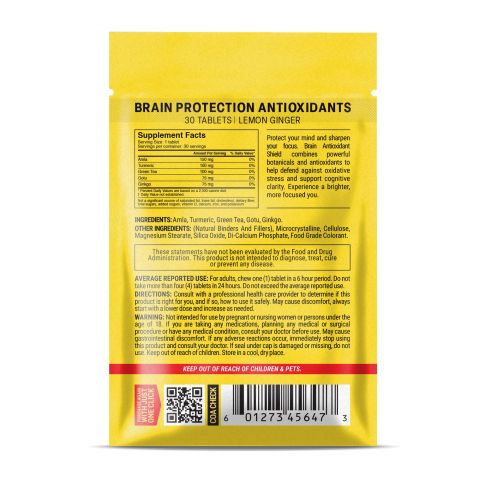 500mg - Brain Protection Antioxidants - Lemon Ginger - Mood Tablets - Thumbnail 8
