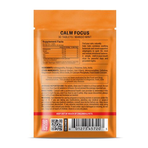 500mg - Calm Focus - Mango Mint - Mood Tablets - Thumbnail 8