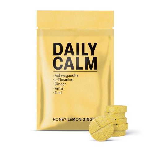 500mg - Daily Calm - Honey Lemon Ginger - Mood Tablets - Thumbnail 2