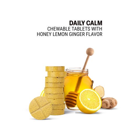 500mg - Daily Calm - Honey Lemon Ginger - Mood Tablets - Thumbnail 4