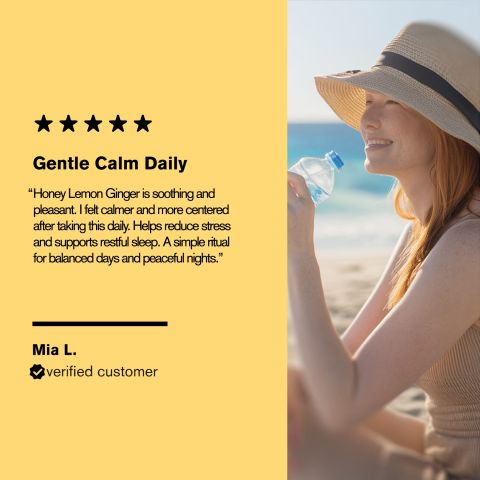 500mg - Daily Calm - Honey Lemon Ginger - Mood Tablets - Thumbnail 7