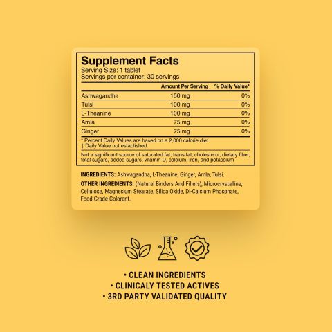 500mg - Daily Calm - Honey Lemon Ginger - Mood Tablets - Thumbnail 9