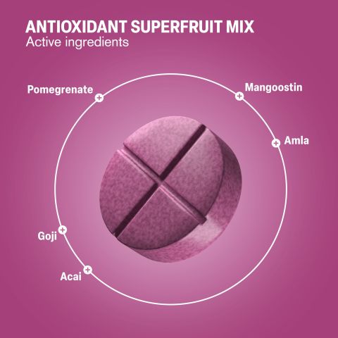 500mg - Antioxidant Superfruit Mix - Berry Pomegranate - Mood Tablets - Thumbnail 5