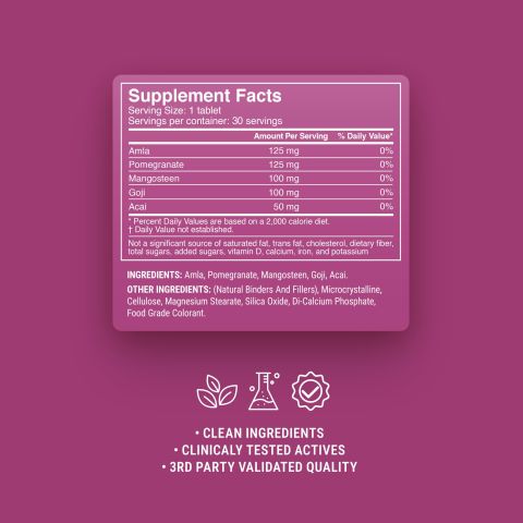 500mg - Antioxidant Superfruit Mix - Mood Tablets - Thumbnail 8