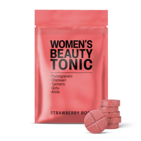 500mg - Women's Beauty Tonic - Strawberry Rose - Mood Tablets - Thumbnail 2