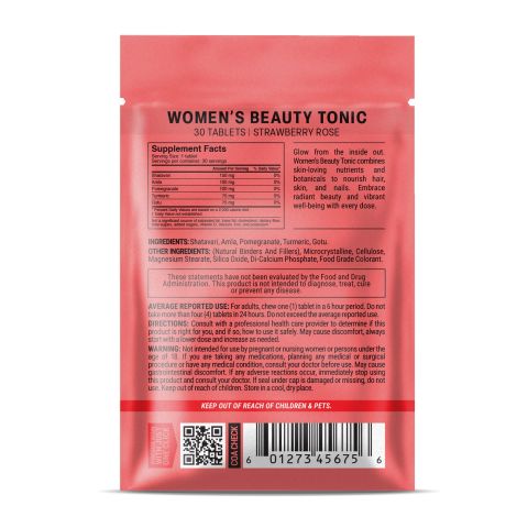 500mg - Women's Beauty Tonic - Strawberry Rose - Mood Tablets - Thumbnail 8