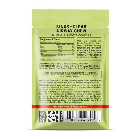 500mg - Sinus + Airway Clear - Lemon Eucalyptus - Mood Tablets - Thumbnail 8