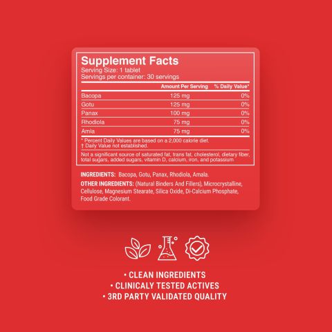 500mg - Nootropic Clarity - Peach Green Tea - Mood Tablets - Thumbnail 9