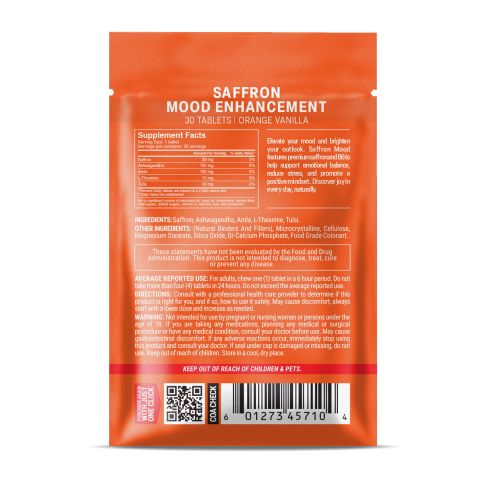 380mg - Saffron Mood - Orange Vanilla - Mood Tablets - Thumbnail 8