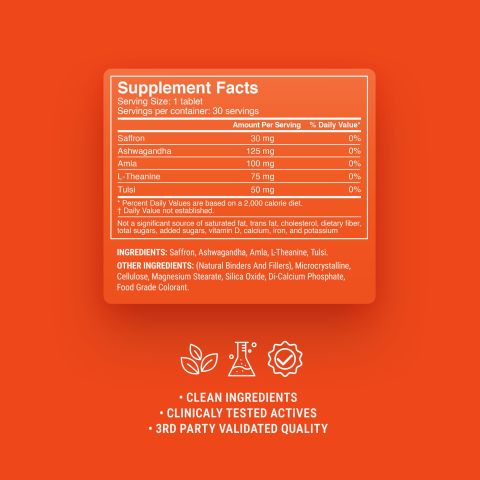 380mg - Saffron Mood - Orange Vanilla - Mood Tablets - Thumbnail 9