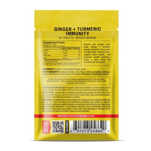 500mg - Ginger + Turmeric - Spiced Orange - Mood Tablets - Thumbnail 8