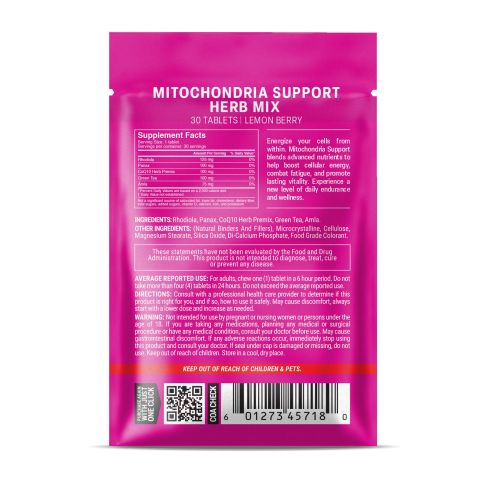 500mg - Mitochondria Support Herb Mix - Lemon Berry - Mood Tablets - Thumbnail 8