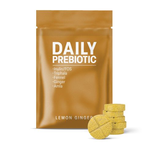 500mg - Daily Prebiotic - Lemon Ginger - Mood Tablets - Thumbnail 2