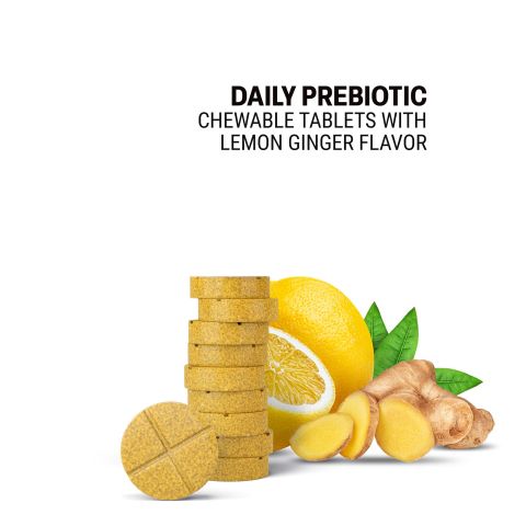500mg - Daily Prebiotic - Lemon Ginger - Mood Tablets - Thumbnail 4