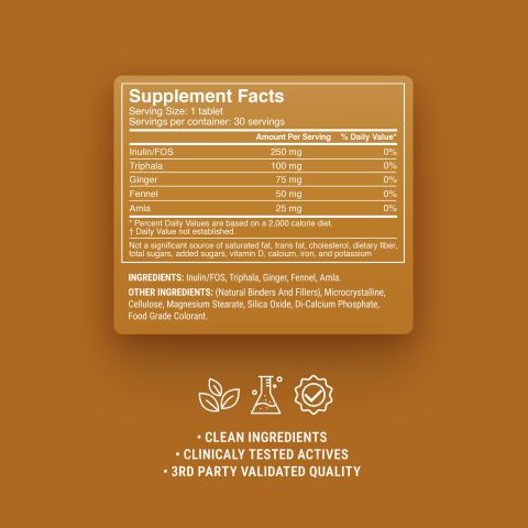 500mg - Daily Prebiotic - Lemon Ginger - Mood Tablets - Thumbnail 9