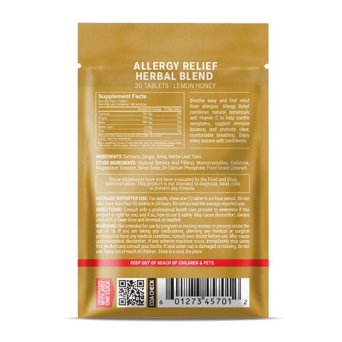 500mg - Allergy Relief - Lemon Honey - Mood Tablets - Thumbnail 8