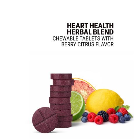 500mg - Heart Health Herbal Blend - Berry Citrus - Mood Tablets - Thumbnail 4