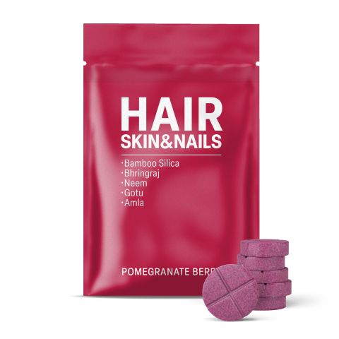 500mg - Hair Skin & Nails - Pomegranate Berry - Mood Tablets - Thumbnail 2