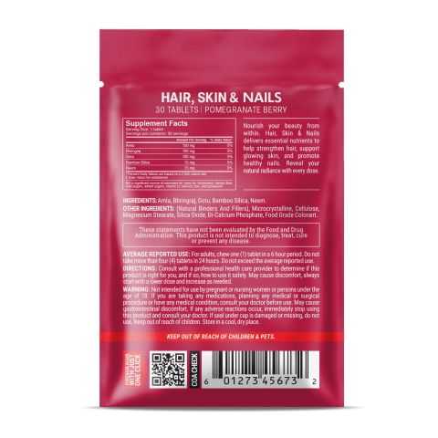500mg - Hair Skin & Nails - Pomegranate Berry - Mood Tablets - Thumbnail 8