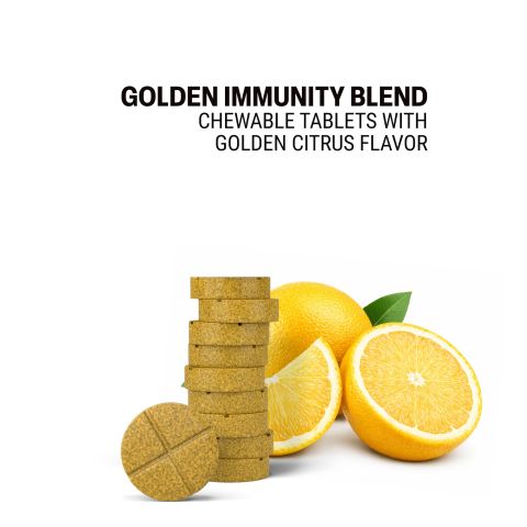 500mg - Asian Golden Immunity Blend - Golden Citrus - Mood Tablets - Thumbnail 4