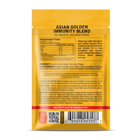 500mg - Asian Golden Immunity Blend - Golden Citrus - Mood Tablets - Thumbnail 8
