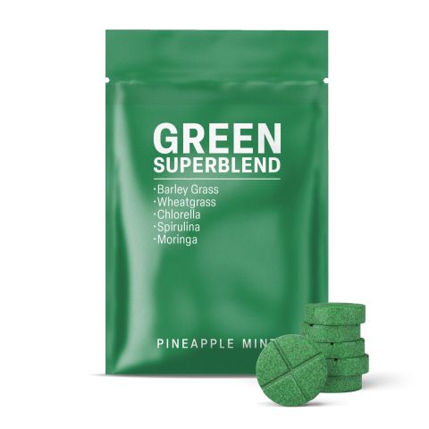 500mg - Green Superblend - Pineapple Mint - Mood Tablets - Thumbnail 2