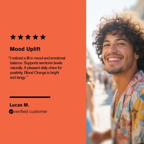 500mg - Serotonin Support - Blood Orange - Mood Tablets - Thumbnail 7