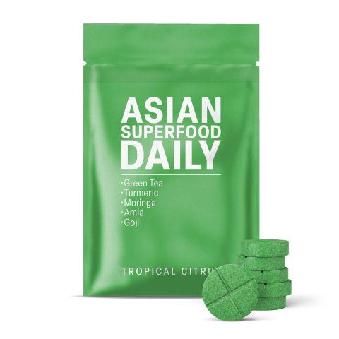 500mg - Asian Superfood Daily - Tropical Citrus - Mood Tablets - Thumbnail 2