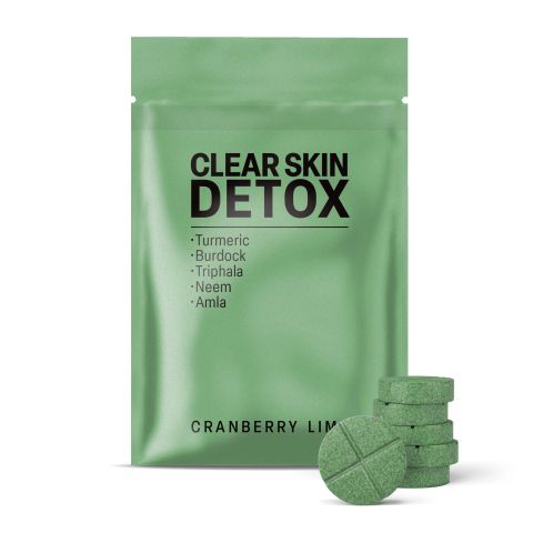 500mg - Clear Skin Detox - Cranberry Lime - Mood Tablets - Thumbnail 2