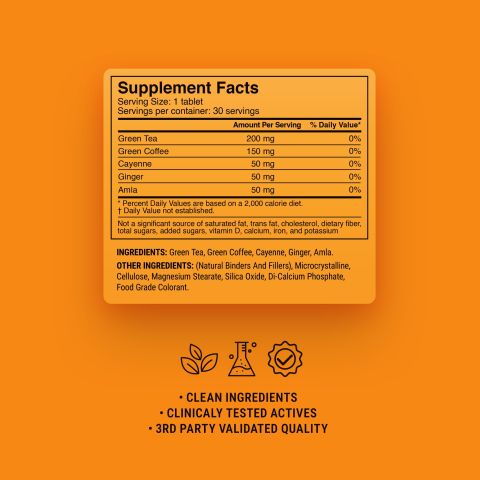 500mg - Green Tea Thermogenic - Mood Tablets - Thumbnail 9