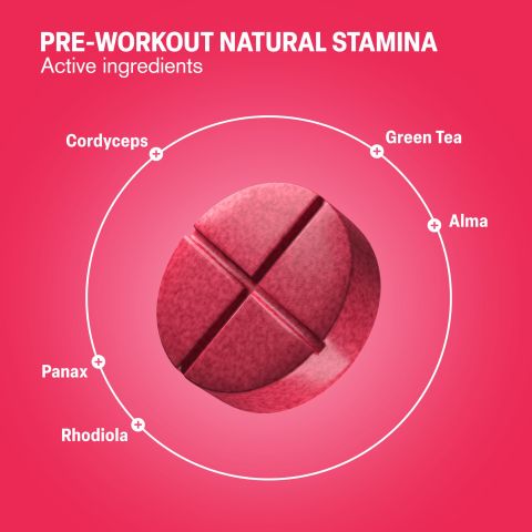 500mg - Pre-Workout Natural Stamina - Berry Lemon - Mood Tablets - Thumbnail 5