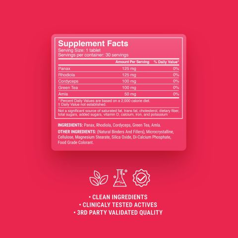 500mg - Pre-Workout Natural Stamina - Berry Lemon - Mood Tablets - Thumbnail 9
