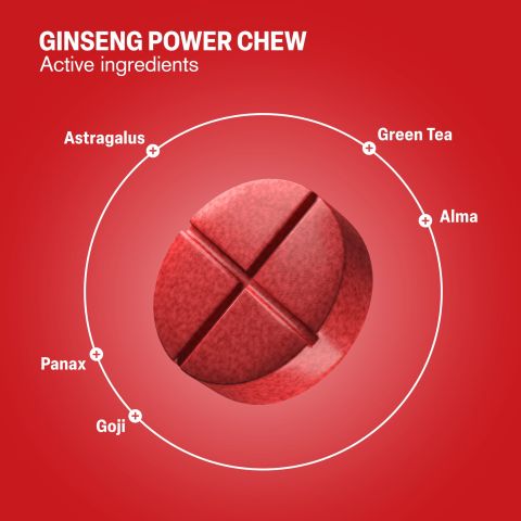 500mg - Ginseng Power - Cherry Pomegranate - Mood Tablets - Thumbnail 5