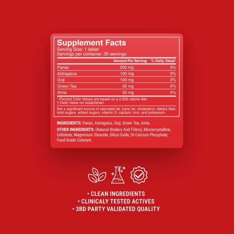500mg - Ginseng Power - Cherry Pomegranate - Mood Tablets - Thumbnail 9
