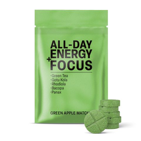 500mg - All-Day Energy + Focus - Green Apple Matcha - Mood Tablets - Thumbnail 2