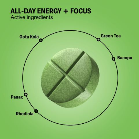 500mg - All-Day Energy + Focus - Green Apple Matcha - Mood Tablets - Thumbnail 5