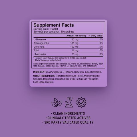 500mg - Zen Mind - Lavender Honey - Mood Tablets - Thumbnail 9