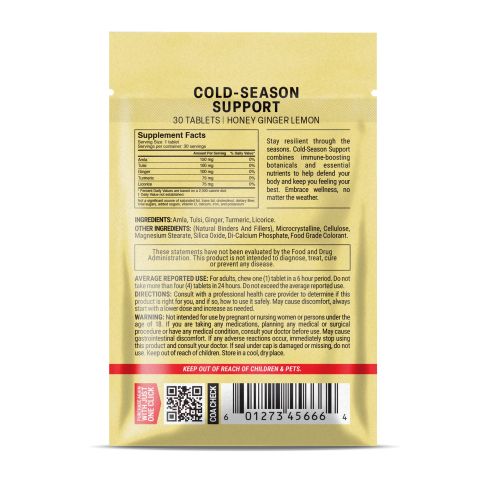 500mg - Cold Season Support - Honey Ginger Lemon - Mood Tablets - Thumbnail 8