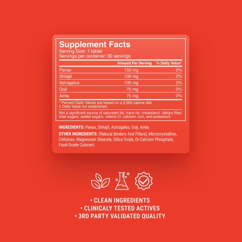 500mg - Asian Vitality Blend - Goji Lemonade - Mood Tablets - Thumbnail 9