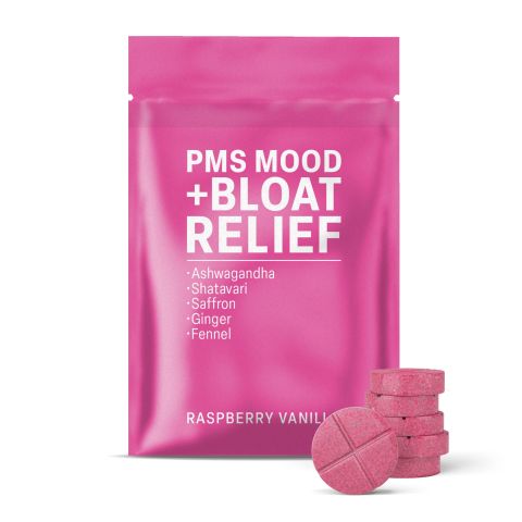 500mg - PMS Mood + Bloat - Raspberry Vanilla - Mood Tablets - Thumbnail 2