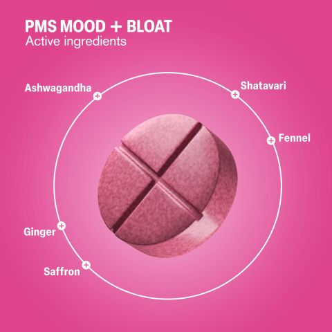 500mg - PMS Mood + Bloat - Raspberry Vanilla - Mood Tablets - Thumbnail 5