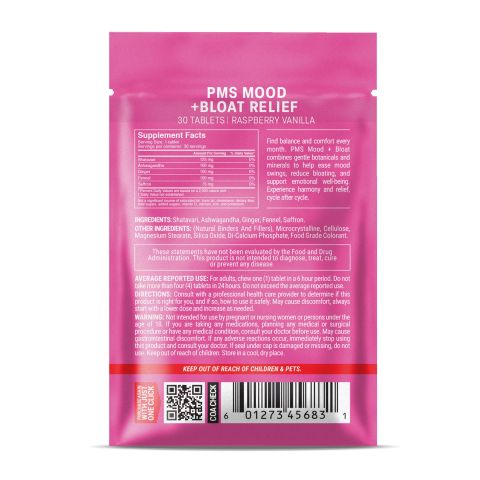 500mg - PMS Mood + Bloat - Raspberry Vanilla - Mood Tablets - Thumbnail 8