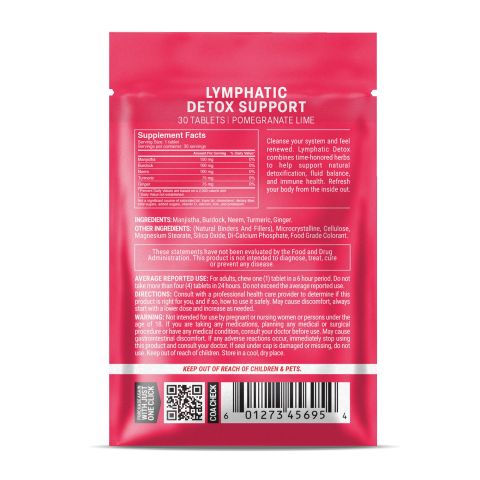 500mg - Lymphatic Detox Support - Pomegranate Lime - Mood Tablets - Thumbnail 8
