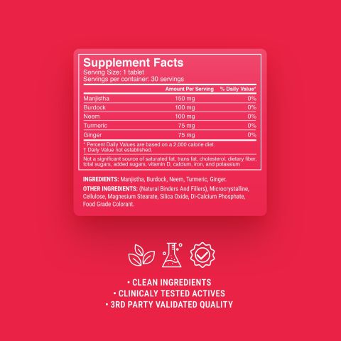 500mg - Lymphatic Detox Support - Pomegranate Lime - Mood Tablets - Thumbnail 9
