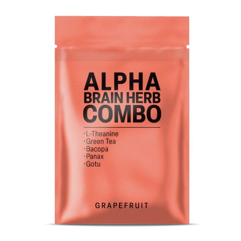 500mg - Alpha Brain Herb Combo - Grapefruit - Mood Tablets - Thumbnail 3