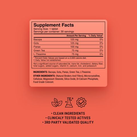 500mg - Alpha Brain Herb Combo - Grapefruit - Mood Tablets - Thumbnail 9