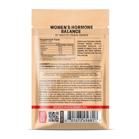 500mg - Hormone Balance - Peach Ginger - Mood Tablets - Thumbnail 8